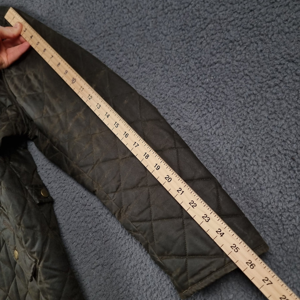 BARBOUR Jacket Mens XL Olive Wax Chelsea Sportsquilt Waxed Quilted