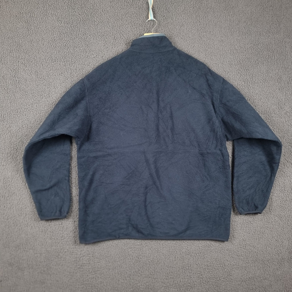 Vintage PATAGONIA Jacket Mens 2XL Blue Navy Synchilla Fleece Marsupial 1/2 Zip