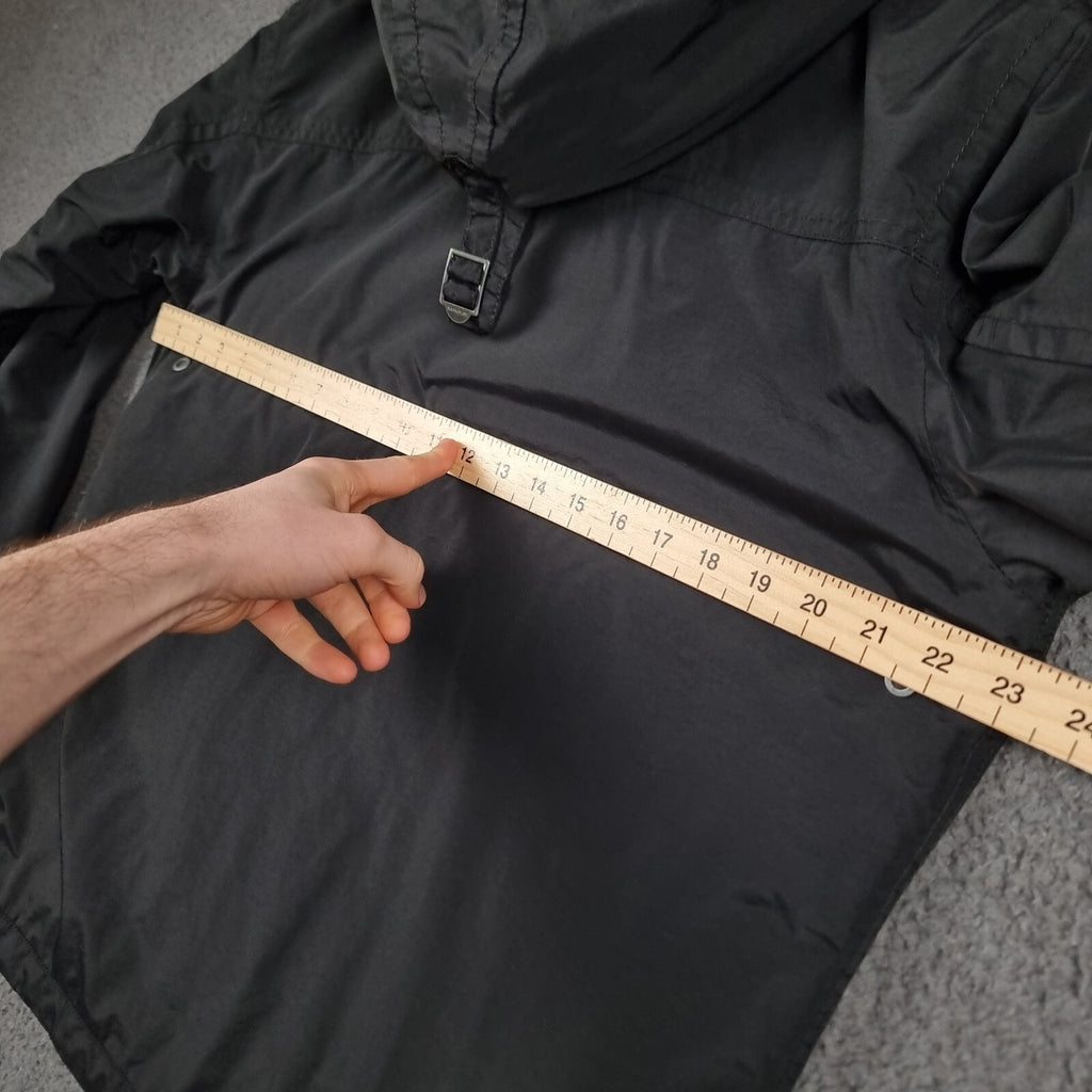 NAPAPIJRI Rainforest Winter Jacket Mens S Small Black Waterproof Fleece Smock