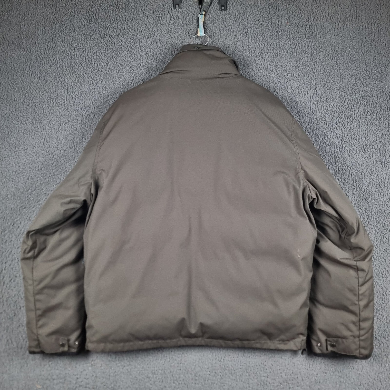 Vintage POLO RALPH LAUREN Jacket Mens L Large Grey DOWN Parka Hooded Rain Coat