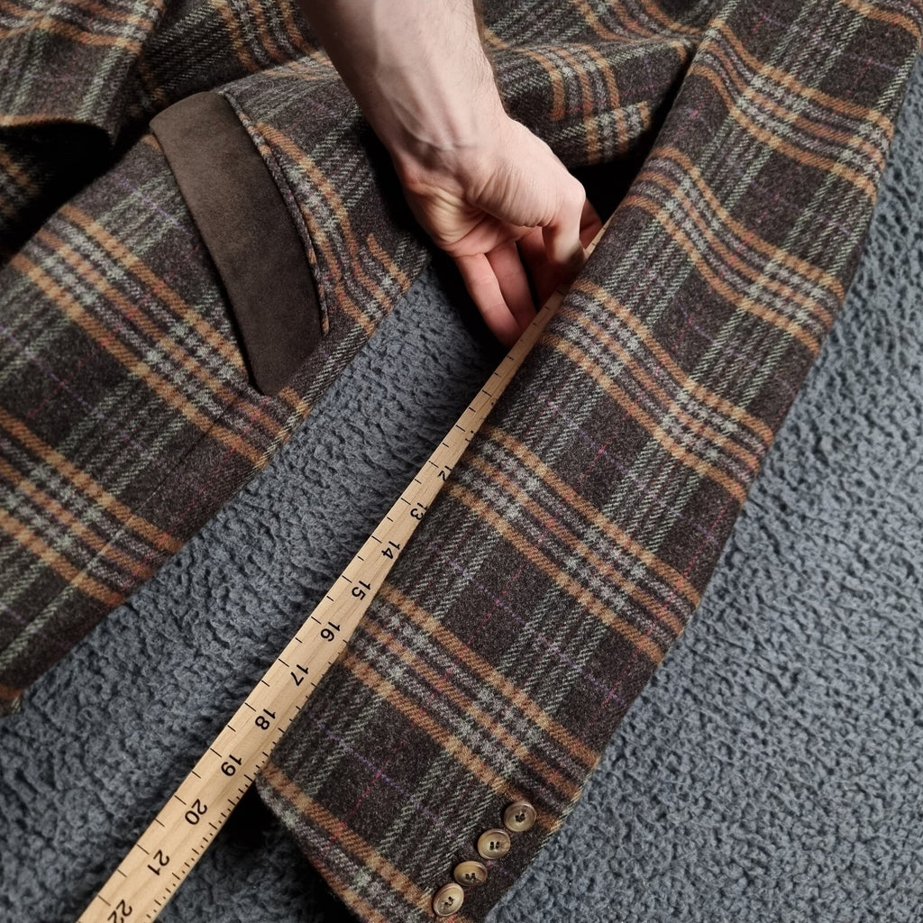 JOHNSTONS OF ELGIN Blazer Jacket Mens 56L 4XL Tweed 100% Wool Lambswool Bespoke