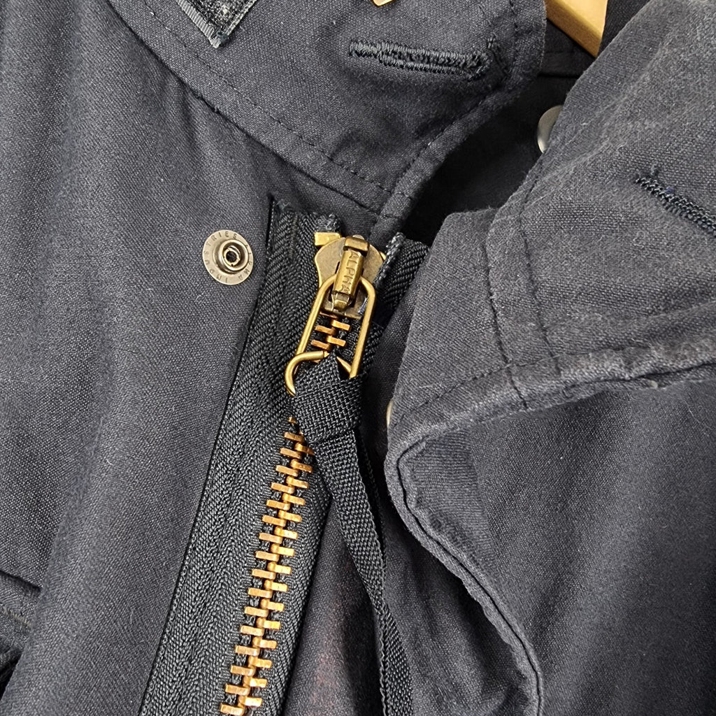 Vintage Alpha Industries Jacket Mens XS Navy Blue M65 Military Field Coat Canvas