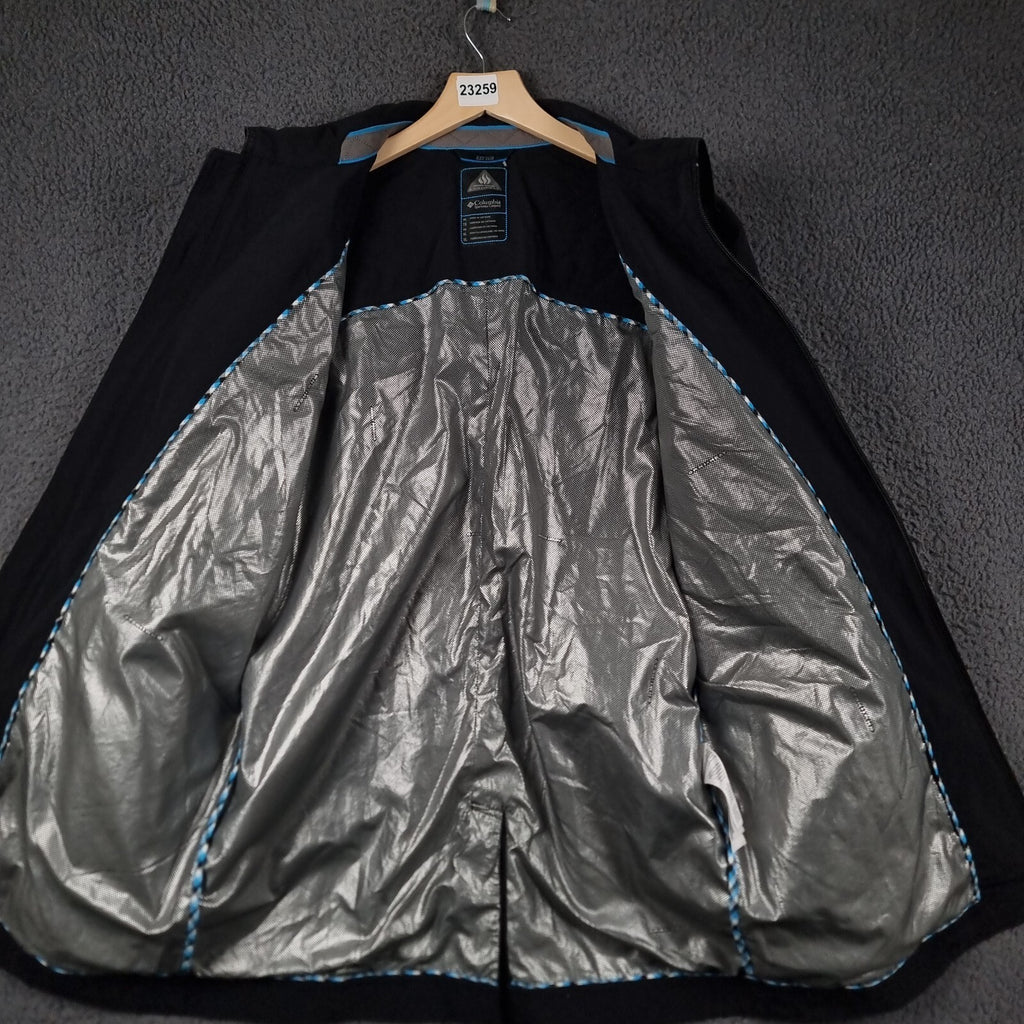 COLUMBIA Jacket Mens XL Black Omni Heat Transit Zone Shell II Waterproof Coat