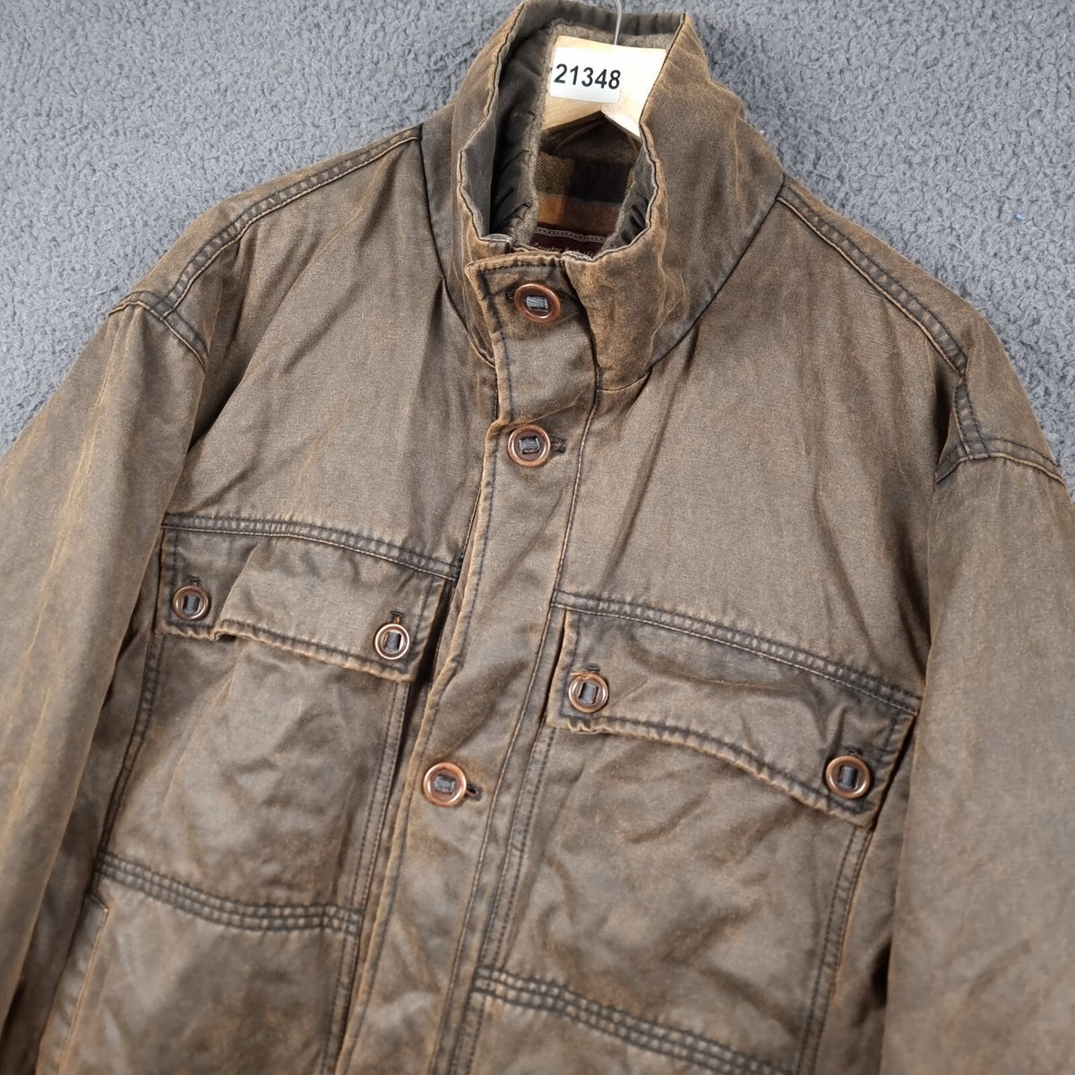 MARLBORO CLASSICS Jacket Mens 3XL Brown Wax Waxed Ranch Field Coat Utility Lined