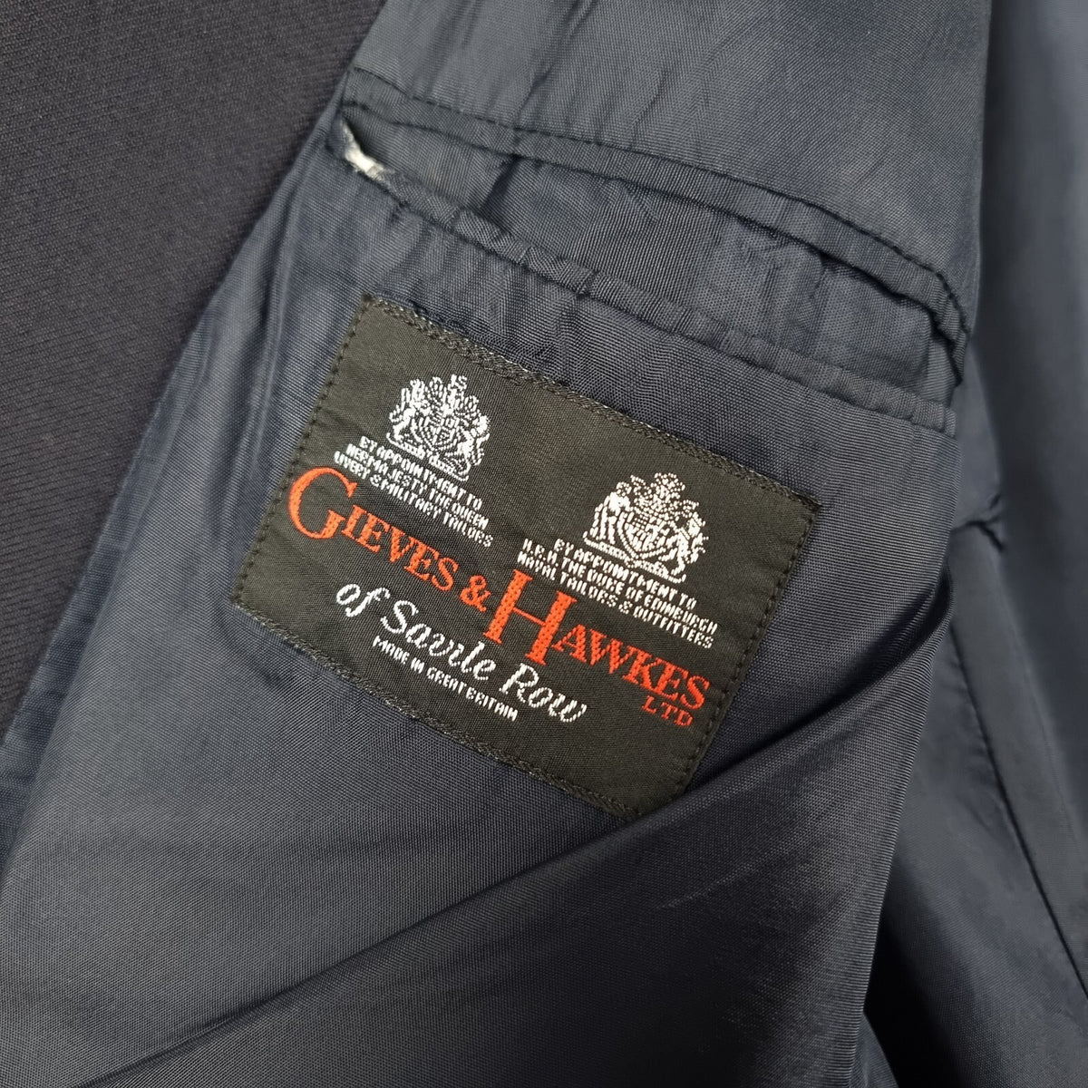 Vintage GIEVES & HAWKES Blazer Jacket Mens 42 Wool Double Breasted Metal Buttons