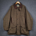 HOGGS OF FIFE Field Pro Jacket Mens 2XL Green 100% Wool Tweed Shooting Harewood