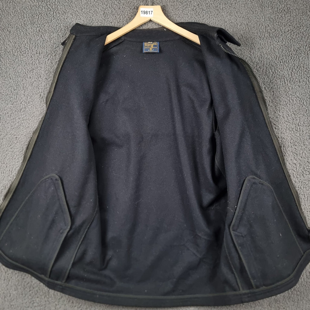 Vintage ERMENEGILDO ZEGNA Yachting Jacket Mens L Large Wool Collared Zip 80s