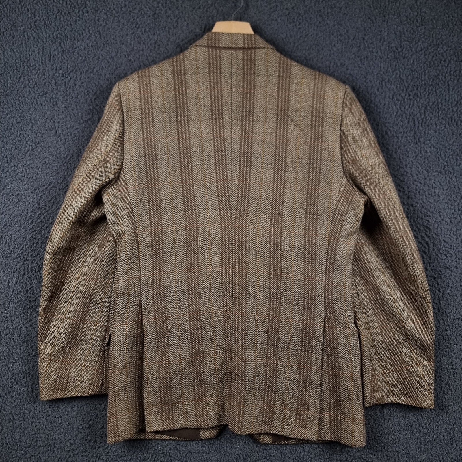 Vintage CAMPBELL'S OF BEAULY Jacket Mens 42 Brown Check Gurtex 100% Wool Tweed