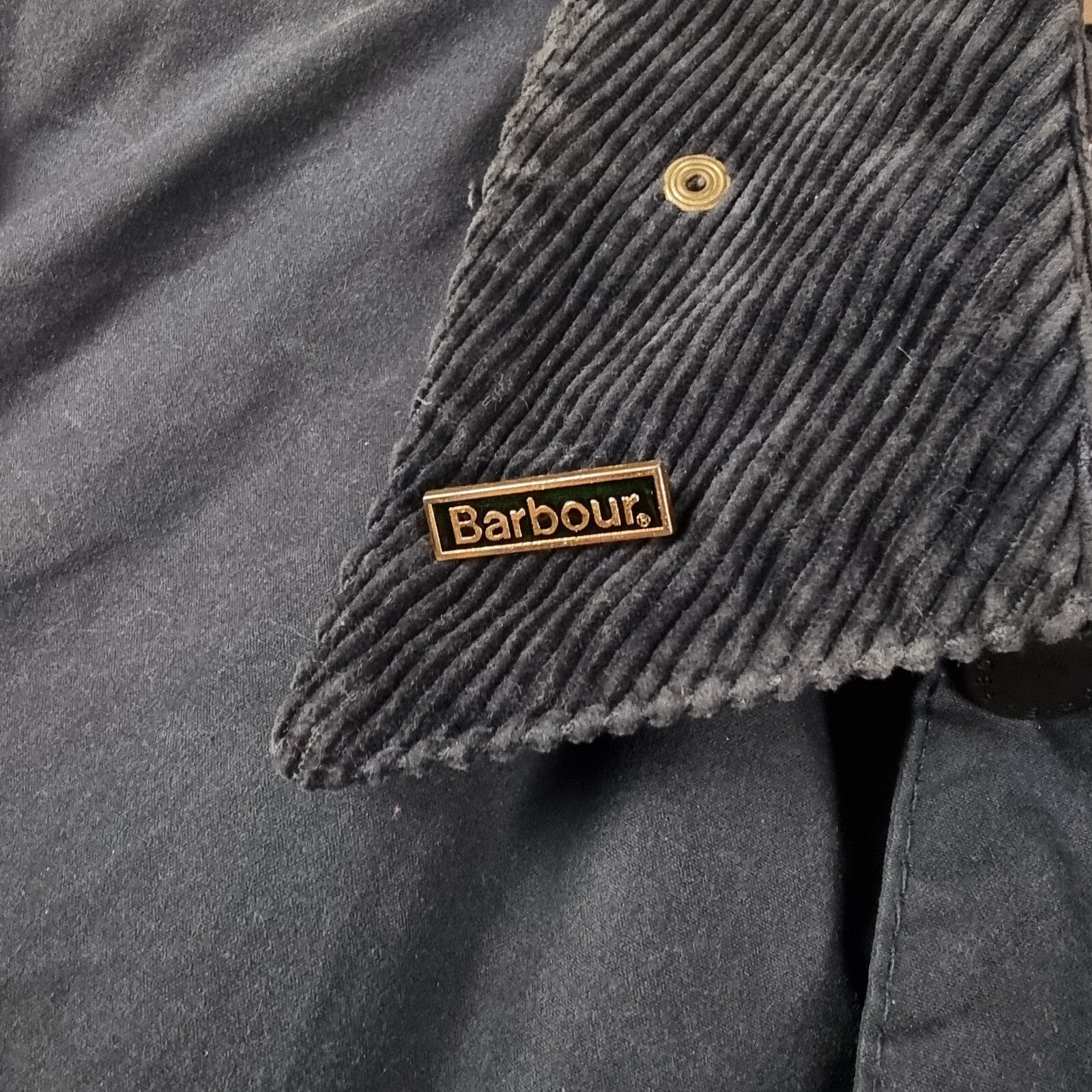 Vintage BARBOUR Border Jacket Mens C42 Navy Wax Waxed Field Coat A205 90s 1994