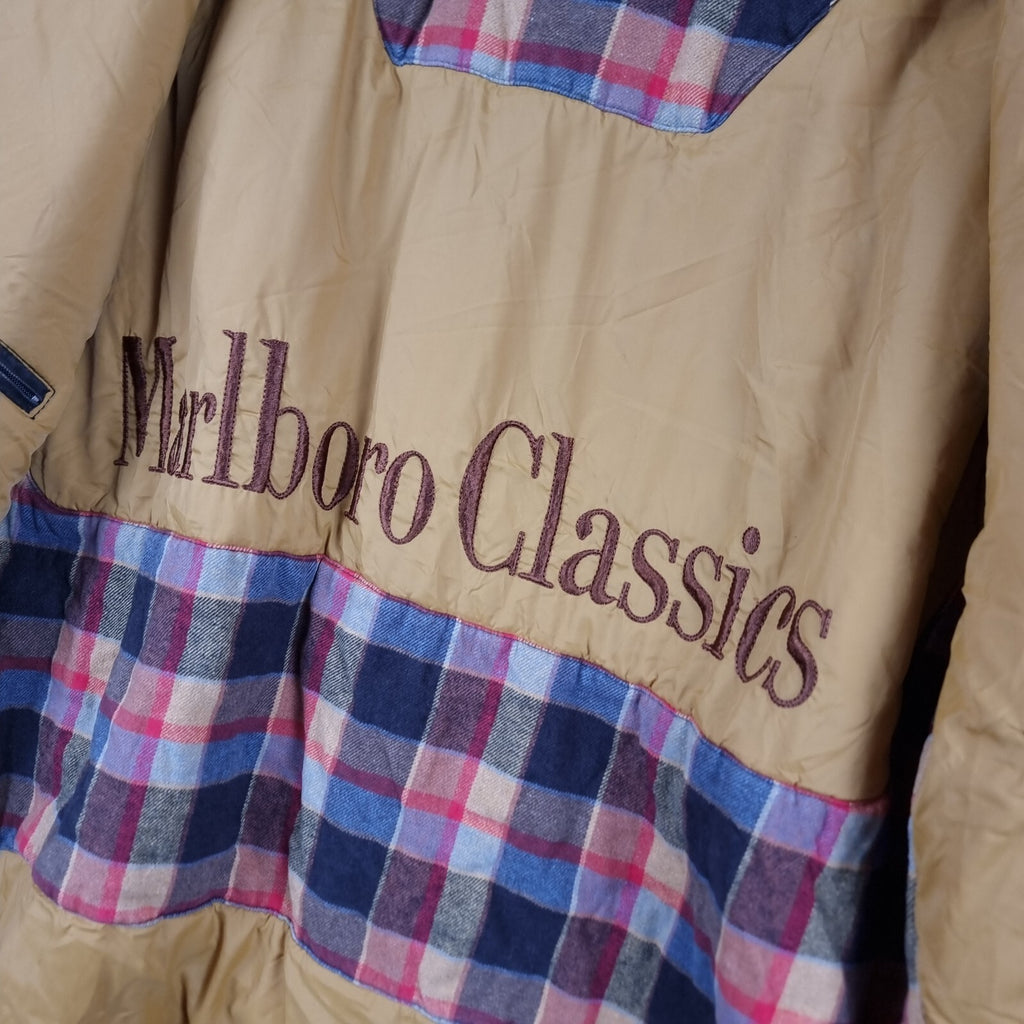 MARLBORO CLASSICS Jacket Mens 3XL Brown Wax Waxed Ranch Field Coat Utility Lined