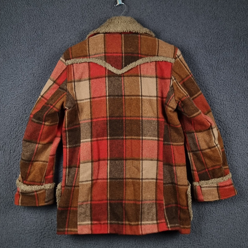Vintage Diesel Jacket Men S Small Check Plaid Sherpa Shearling Venomous Trails