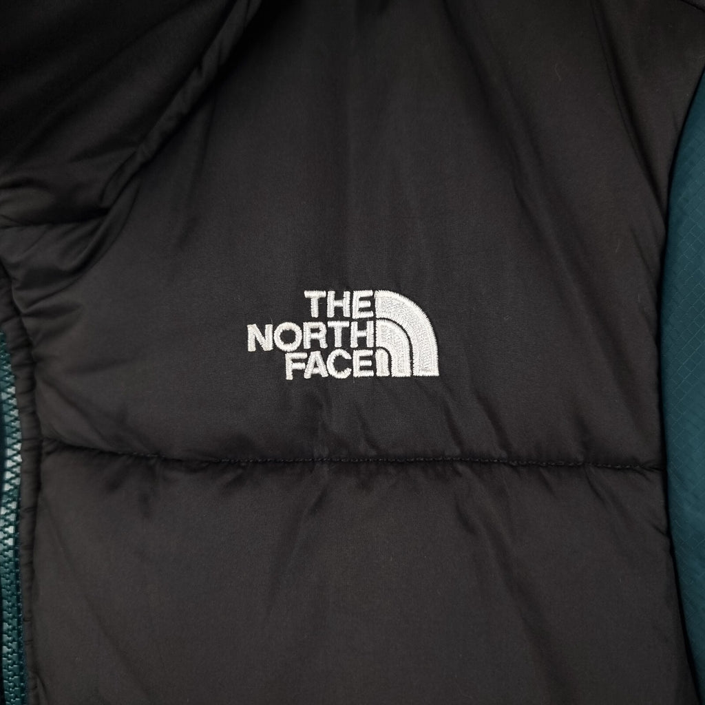 THE NORTH FACE Jacket Womens M Medium Green Black Saikuru Puffer Insulated Zip