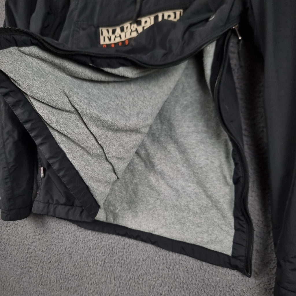 NAPAPIJRI Rainforest Winter Jacket Mens S Small Black Waterproof Fleece Smock