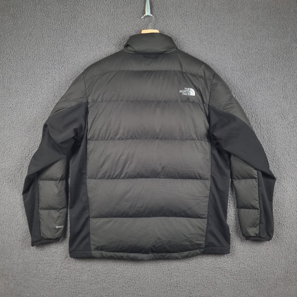 THE NORTH FACE Jacket Mens XL Black 550 Goose Down Hybrid Puffer Insulated Lined