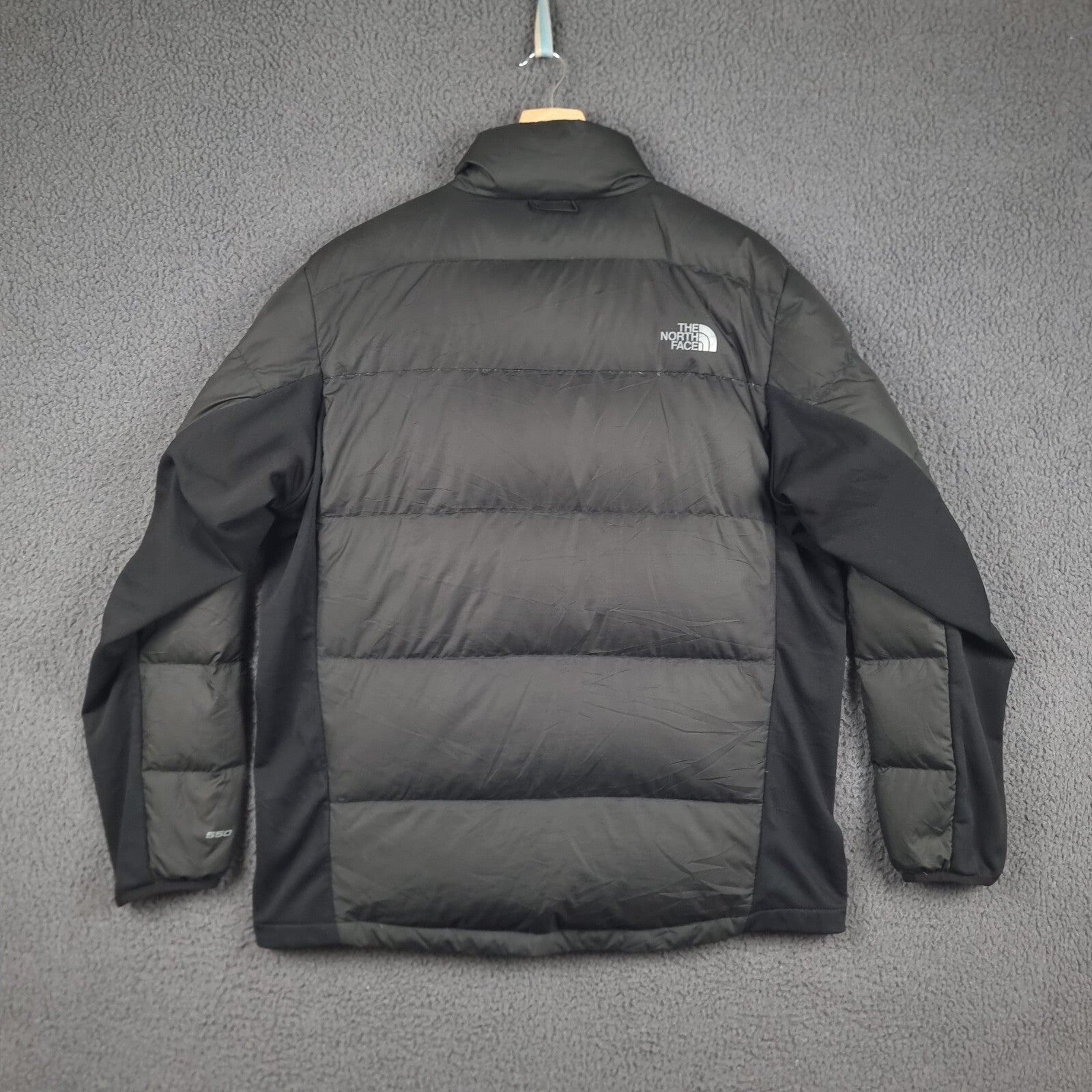 THE NORTH FACE Jacket Mens XL Black 550 Goose Down Hybrid Puffer Insulated Lined