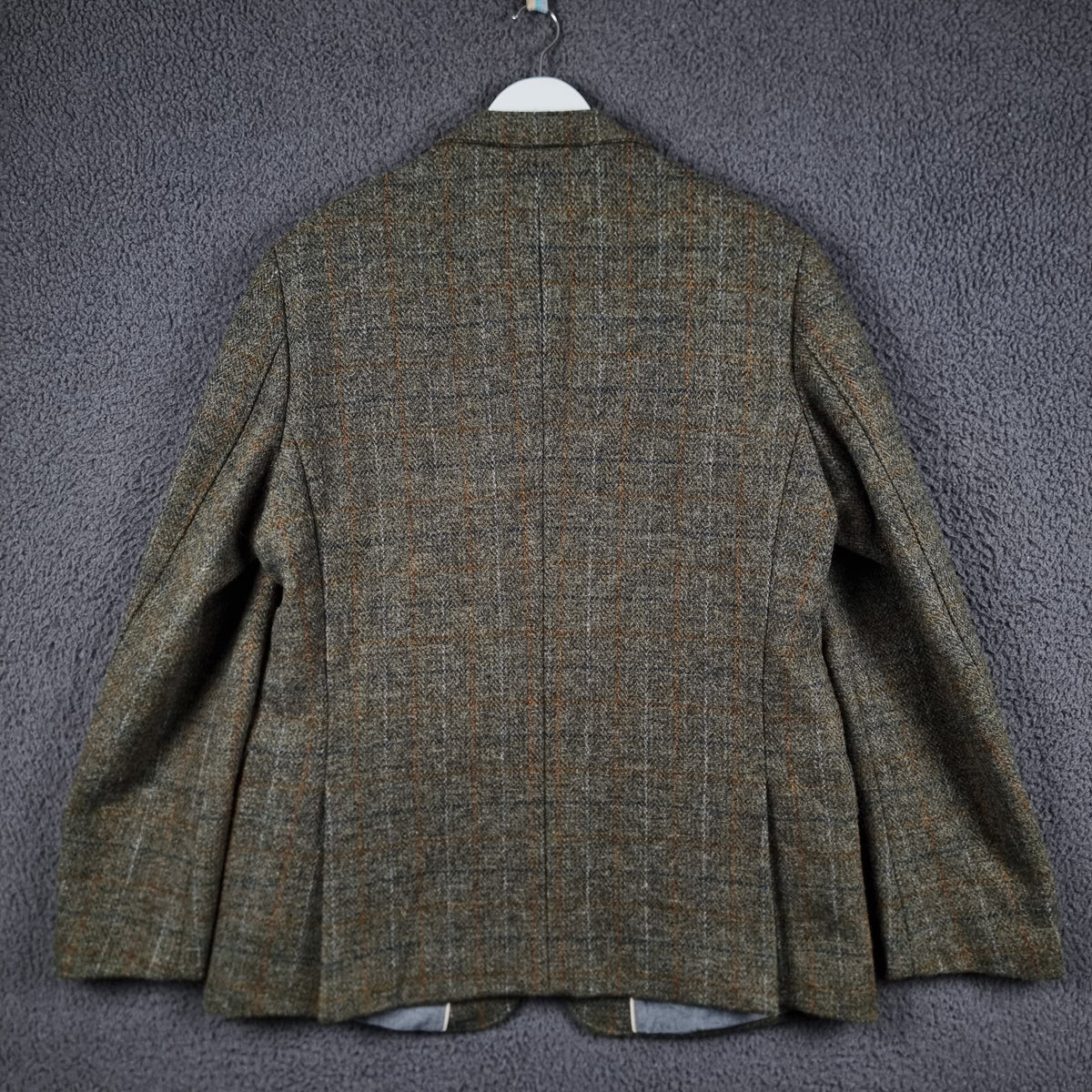 JOHN LEWIS HARRIS TWEED Jacket Mens 2XL Green Check Hunting Norfolk Blazer Wool